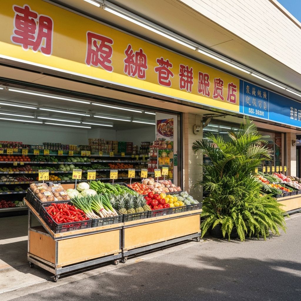 Pan's Asian Groceries shopfront exterior in Earlville, Cairns